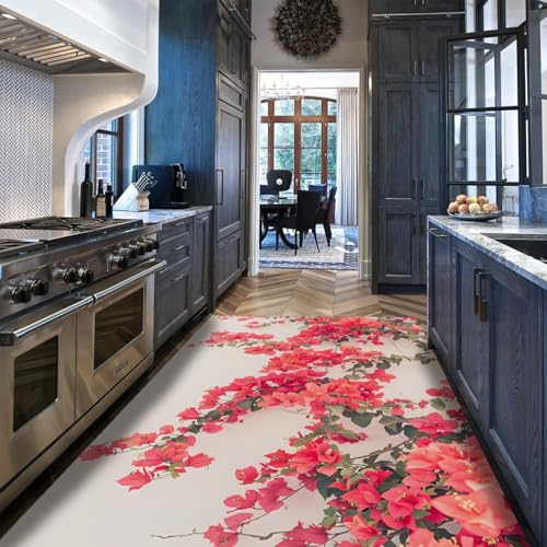 Tapis salon bougainvillier 140x200 lavable antidérapant cuisine