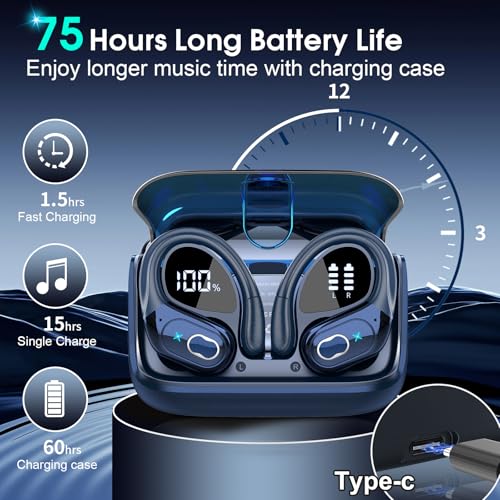 Image of STECEi AI Translation Earbuds Real Time, 164 Language Translator Earbud 3-in-1 Bluetooth 5.4 Translator Earbuds with 6 Translation Modes, 75H Translators Headphones with APP for Travel Business, Blue