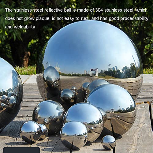 Gazing Balls, Garden Gazing Ball, gepolijste holle bal, tuin reflecterende gazing globe, zilveren roestvrijstalen gepolijste tuinbol, holle bal dikte 1,5 mm, for thuis tuin ornament decoraties (afmeti - Afbeelding 4