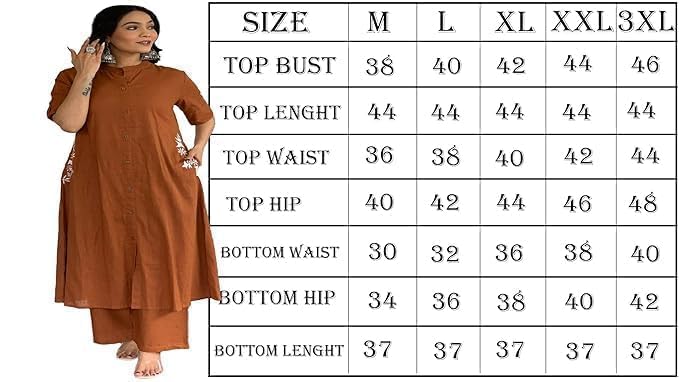 Image of Avayayat Women Elegant Rayon Palazzo Kurta Set | A-Line Kurta with Pants | Ethnic Two Piece Set | Casual & Office Wear Coord for Women | Stylish Dress Brown