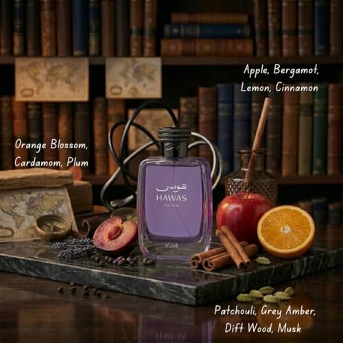 Image of RASASI Hawas For Men 3-Piece Perfume Gift Set Eau De Parfum Spray 100ML (3.4 Oz) & 10ml (0.34 Oz) & Shower Gel 60ml (2.03 Oz)
