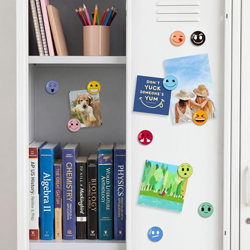 Imanes decorativos de emoji MORCART 16 piezas miniatura 2
