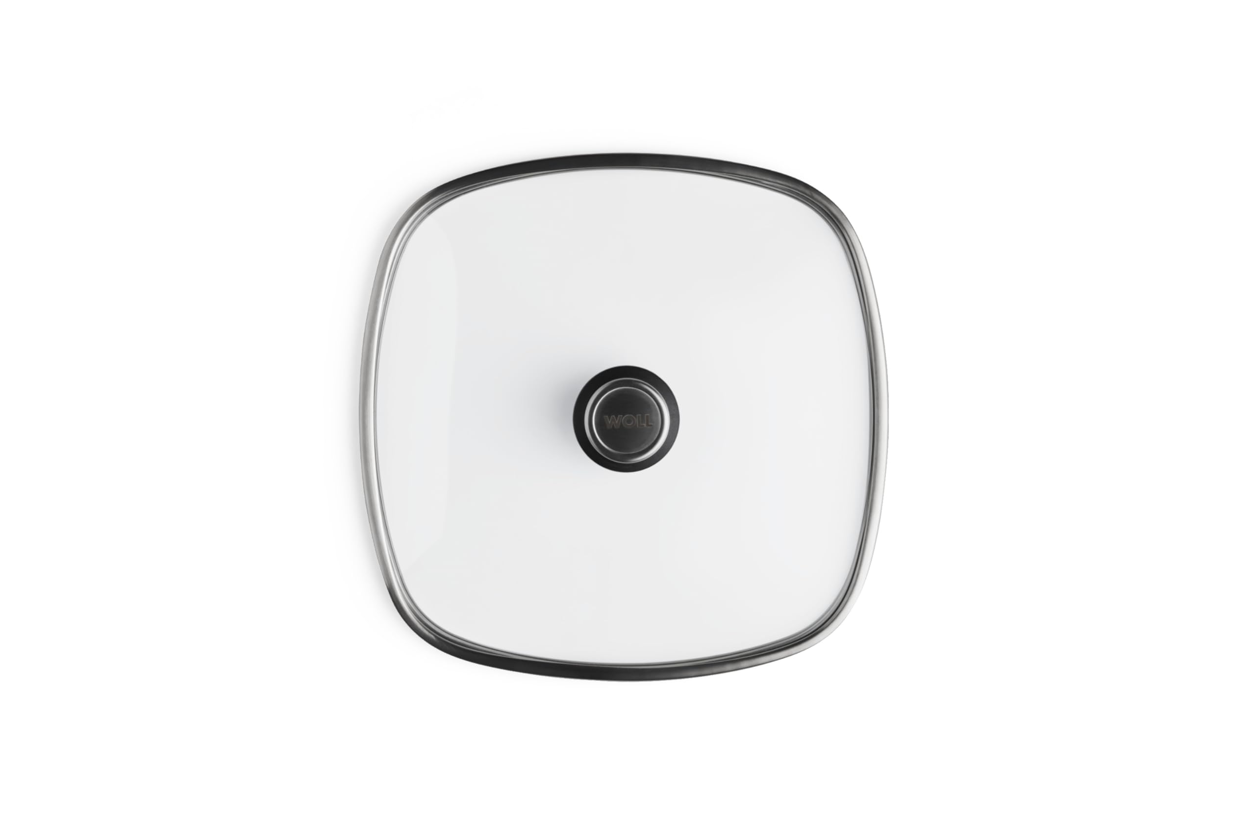 Woll Logic Pro 28 x 28 cm Square Safety Glass Lid with Stainless Steel Knob