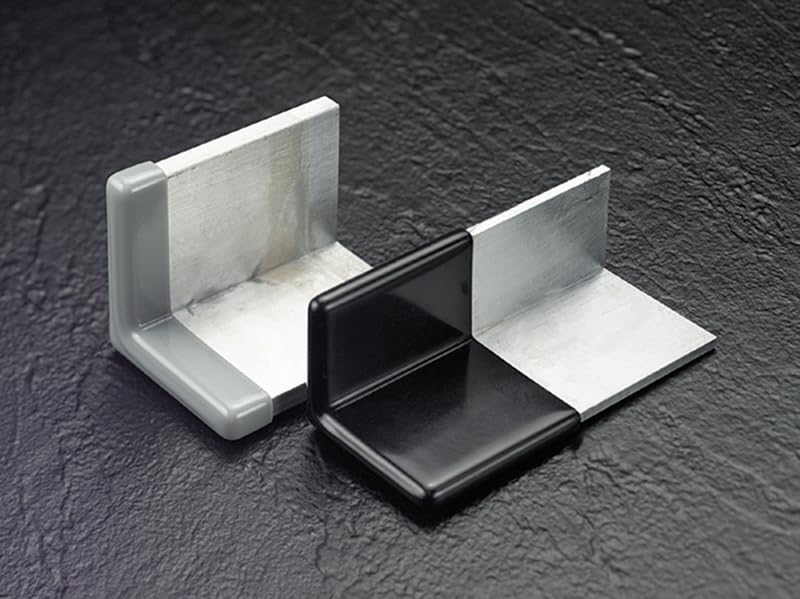 Image of Caplugs VAC-1500X1500-8 VAC Series, Vinyl Angle Caps, 90 Degree Angle Frame Corners, Angle Frame Size 1.500 inch, Metal Thickness 0.125 inch, Height 0.500 inch, Black, Pack of 36 (99394240)