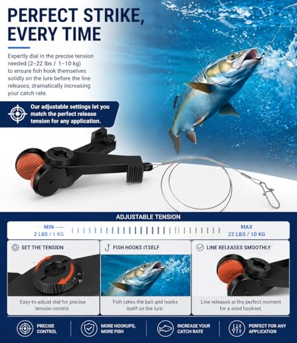 Clip de ligne de pêche pour traîne downrigger release universel eau douce