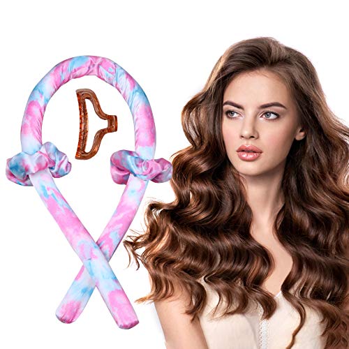 Heatless Curling Rod Headband, No Heat Curls Silk Ribbon Sleeping Soft Foam Hair Rollers,Wave Foam Hair Curlers DIY Hair Styling Tools for Long Medium Hair