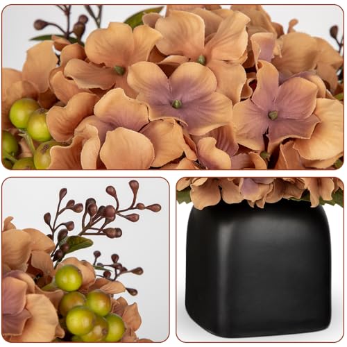 Hortensias artificiales decorativas Briful para centro de mesa de salón moderno 5