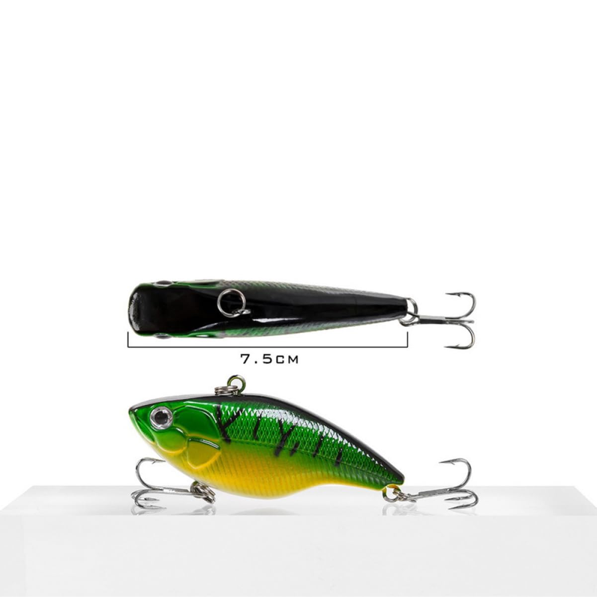 Toddmomy Appât Vibré Mini Appâts De Pêche Leurres De Pêche Artificiels Leurres De Pêche Flottants Green