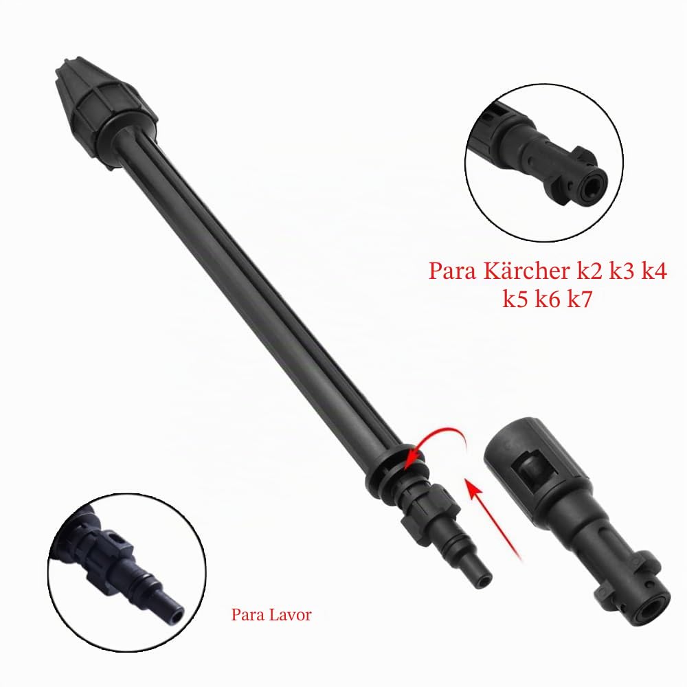 Lanza de alta presión para Kärcher K2 K3 K4 K5 K6 K7, 145 bares de alta presión lanza con boquilla ajustable eficiente limpiador de alta presión Accesorios