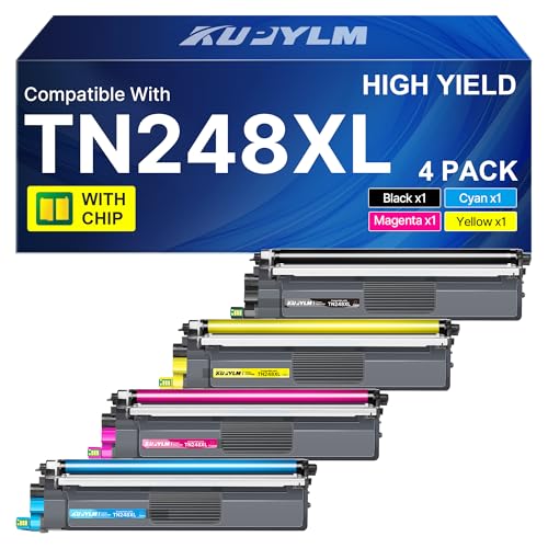 Toner TN248 TN248XL haute capacité avec puce pour des impressions couleur nettes sur DCP-L3560CDW