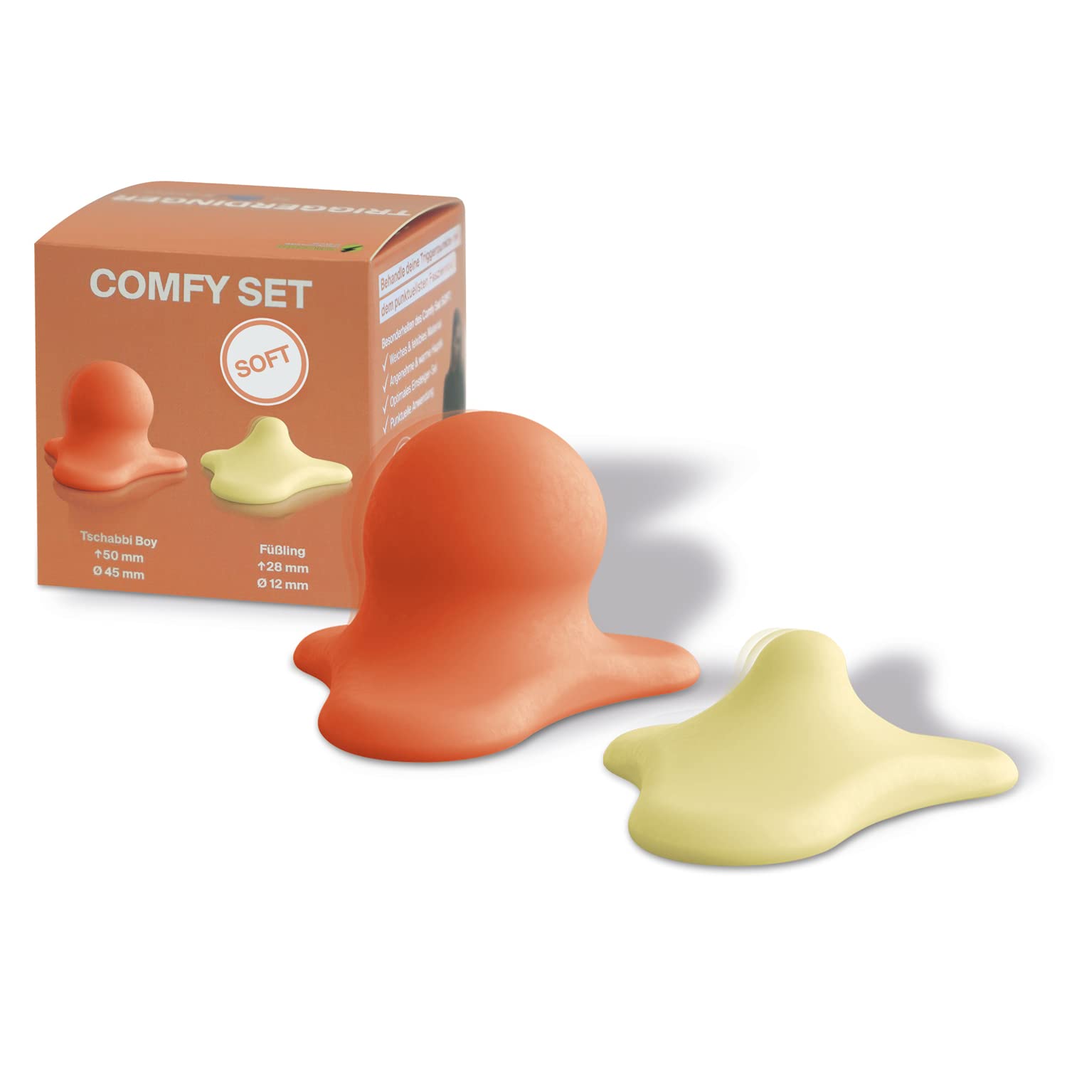 Triggerdinger by K-Active® Comfy SOFT | Triggerpunkt-Drücker Set | Massagegerät zur Selbstbehandlung | Verspannungen einfach lösen