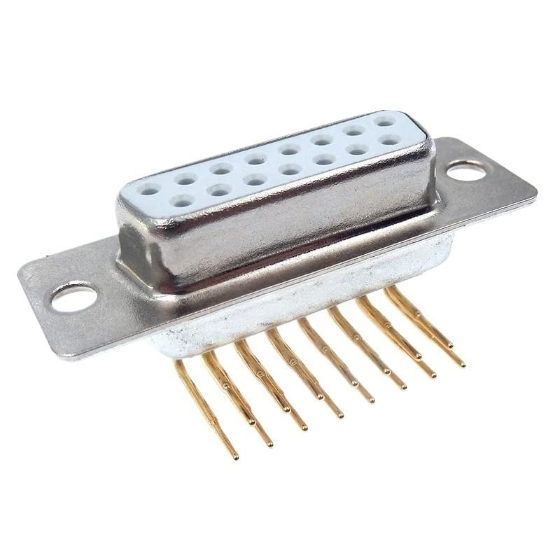 Image of 2PCS DB25 Female Male PCB Mount D-Sub 25 pin PCB Connector RS232 Connector 90-Degree Bent Needle DR25(Female Black)