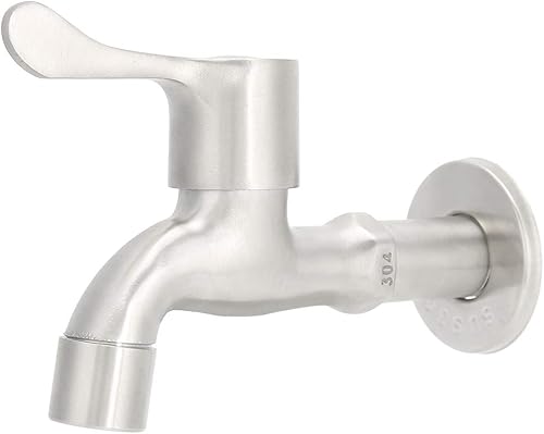 Miniatura 7 de FTVOGUE Grifo de acero inoxidable 304, color original, extendido, de apertura rápida, para balcón, lavadero, piscina, fregadero, 4 puntos, de