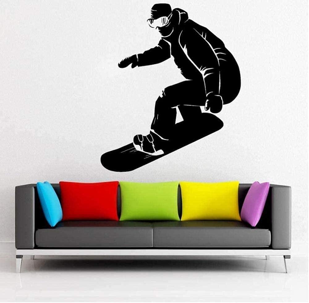 Adesivi Murali Snowboarder - Decorazione Sportiva Per Pareti, 96x30cm, Staccabile E Personalizzabile - Foto 5