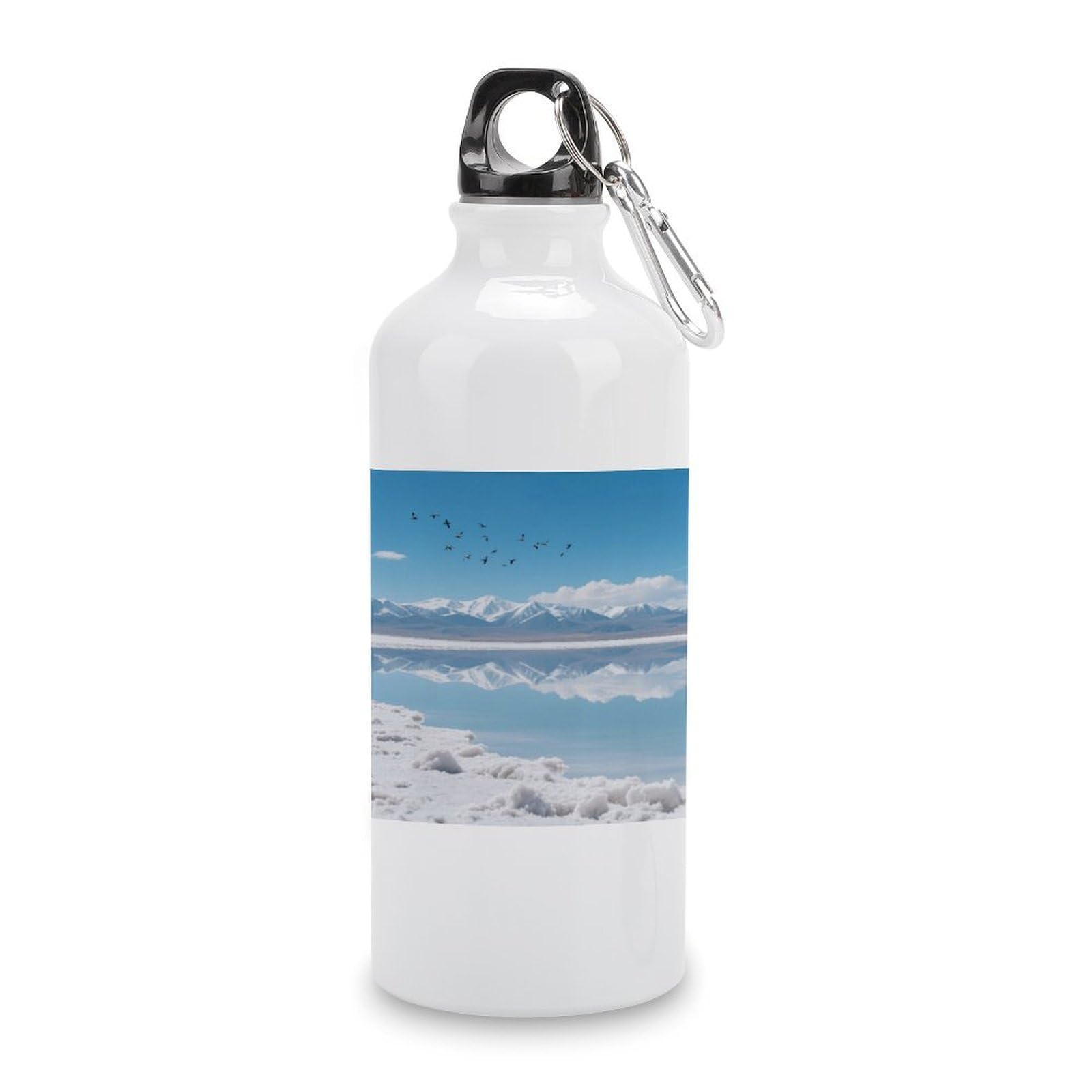 Fekiloot Style Highland Salt Lakes Aluminum Water Bottle Travel Tumbler Reusable Lightweight Outdoor Sports Water Bottles For Gym Sports Camping Hiking Fishing600ml