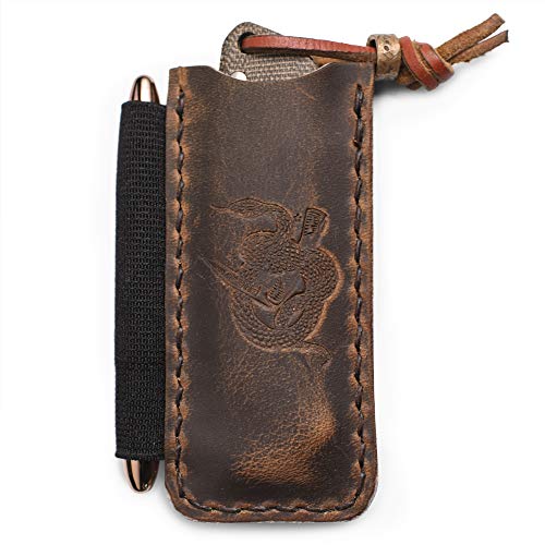 The Proper Slip by Hitch and Timber ~ Leather EDC Slip for Everyday Carry, Knife Sheath, EDC organizer, EDC Slip, Made in USA
