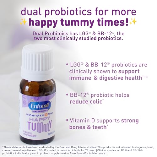 Image of Enfamil Prenatals & Baby Vitamins Dual Probiotics Drops, Supports Baby's Immune & Digestive Health*, 8.7mL Bottle