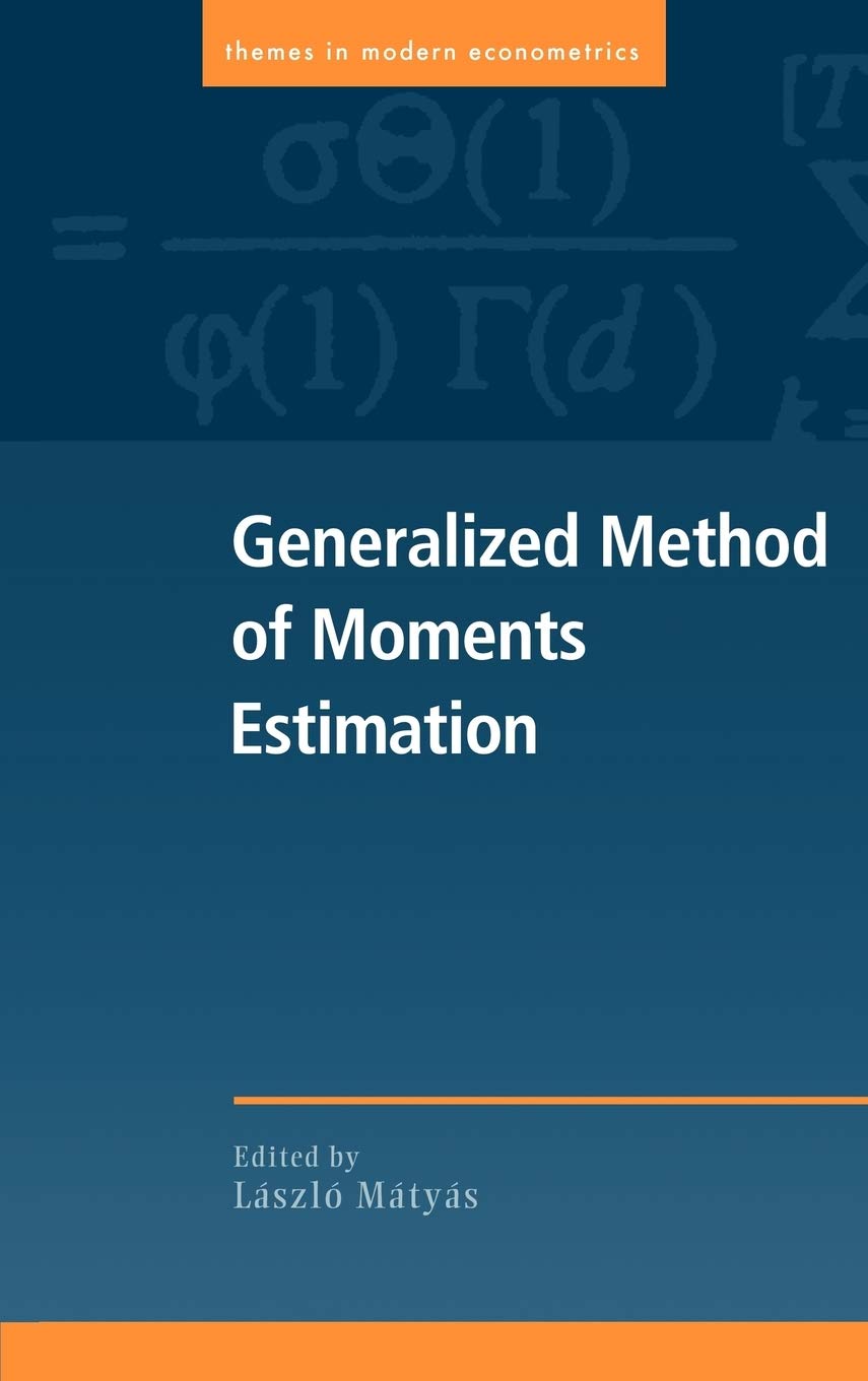 Buy Generalized Method of Moments Estimation (Themes in Modern Econometrics) — BookShops.in