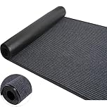 Nisorpa Hallway Runner 300x90cm, Grey Carpet Runners for Hallways Non Slip Long, Rubber Backed Runners 10x3ft, Kitchen Runner Rug Washable, Stair Carpet Runners Entrance Mat for Living Room