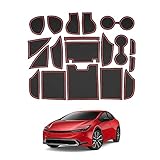 SHAOHAO for 2023 2024 Toyota Prius Door Slot Mats, for 2023 2024 Toyota Prius LE XLE Limited Anti-Dust Car Slot Mats Prius 2023 2024 Accessories Car Gate Slot Pad Cup Holder Inserts Console Liners