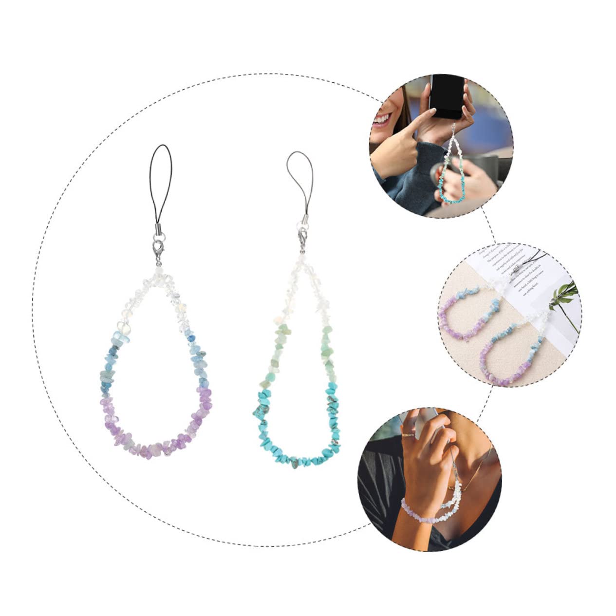NUOBESTY Ciondolo Per Telefono Con Cordino Accessorio Elegante Per Smartphone E Chiavi Abbinabili Per Stile E Occasione Per Famiglia