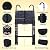 10.5ft Telescopic Folding Ladder Extension Aluminum 3.2m Black Straight Ladder with 2 Roof Hooks Attic Telescoping Ladder Portable Foldable Anti-Slip Multi-Purpose EN131 Safe Standard MAX Load 330LB …