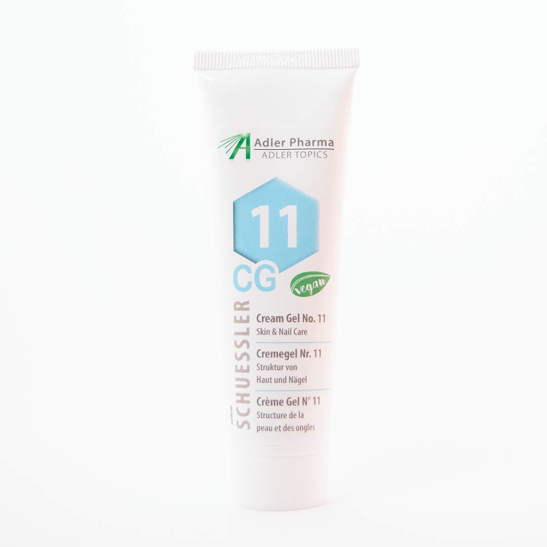 Adler Schuessler No 11 Moisturizing and Soothing Day Cream Gel – Skin and Nail Gel Care – Vegan Hydrating Lotion with Silicea – Lightweight Formula with Quick Absorption – All Skin Types - 50 ml Tube