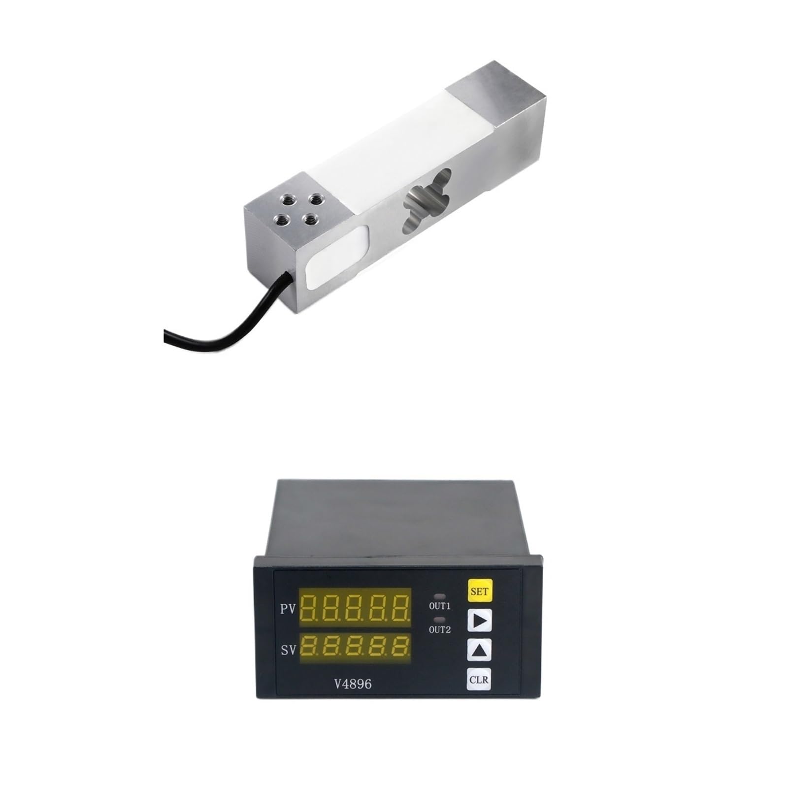 JJHQOKYNA Load Cell Sensor with Indicator Display Compression and Tension Cells for Force Measurement 100KG 200KG 350KG(100KG and Indicator)