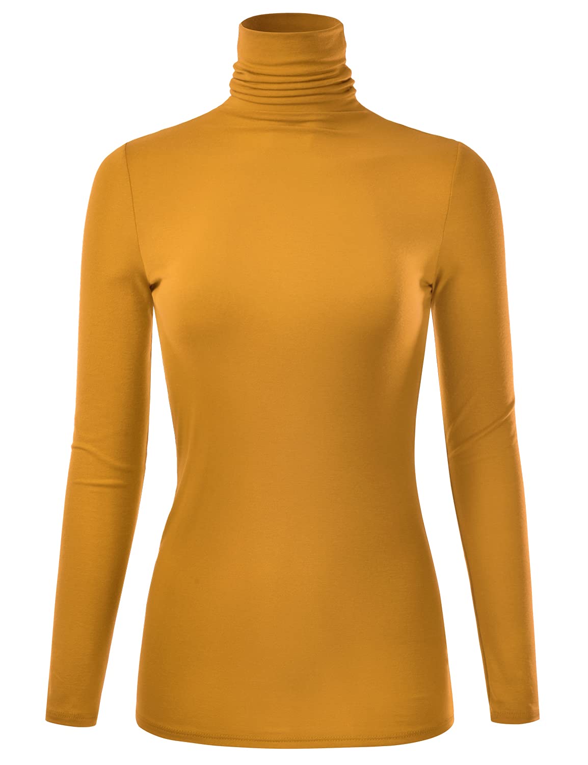 EIMINWomen's Long Sleeve Turtleneck Light Weight Pullover Slim Fit T-Shirts Top (S-3XL)