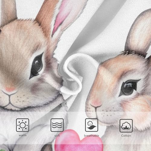 Cotton Toddler Girls Underwear Watercolor Gray Bunnies White Panties Little Girl Funny Briefs Underpants 2t3