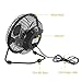 immagine 6HUALANS Ventilatore USB in Acciaio,Ventilatore da Tavolo 4 Pollici Facile da Portare Potente e Silenzioso Compatibile con PC/Notebook Fantastica per la Case,Ufficio-Nero