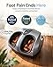 MIKO Foot Massager Machine with Deep-Kneading, Compression, Shiatsu, and Heat for Plantar Fasciitis, Neuropathy - Fits up to Men Size 12