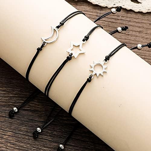 Jancosta Friendship Matching Bracelets Best Friend Bracelets Distance Bracelets Gifts for Women Girls (Pack of 3)
