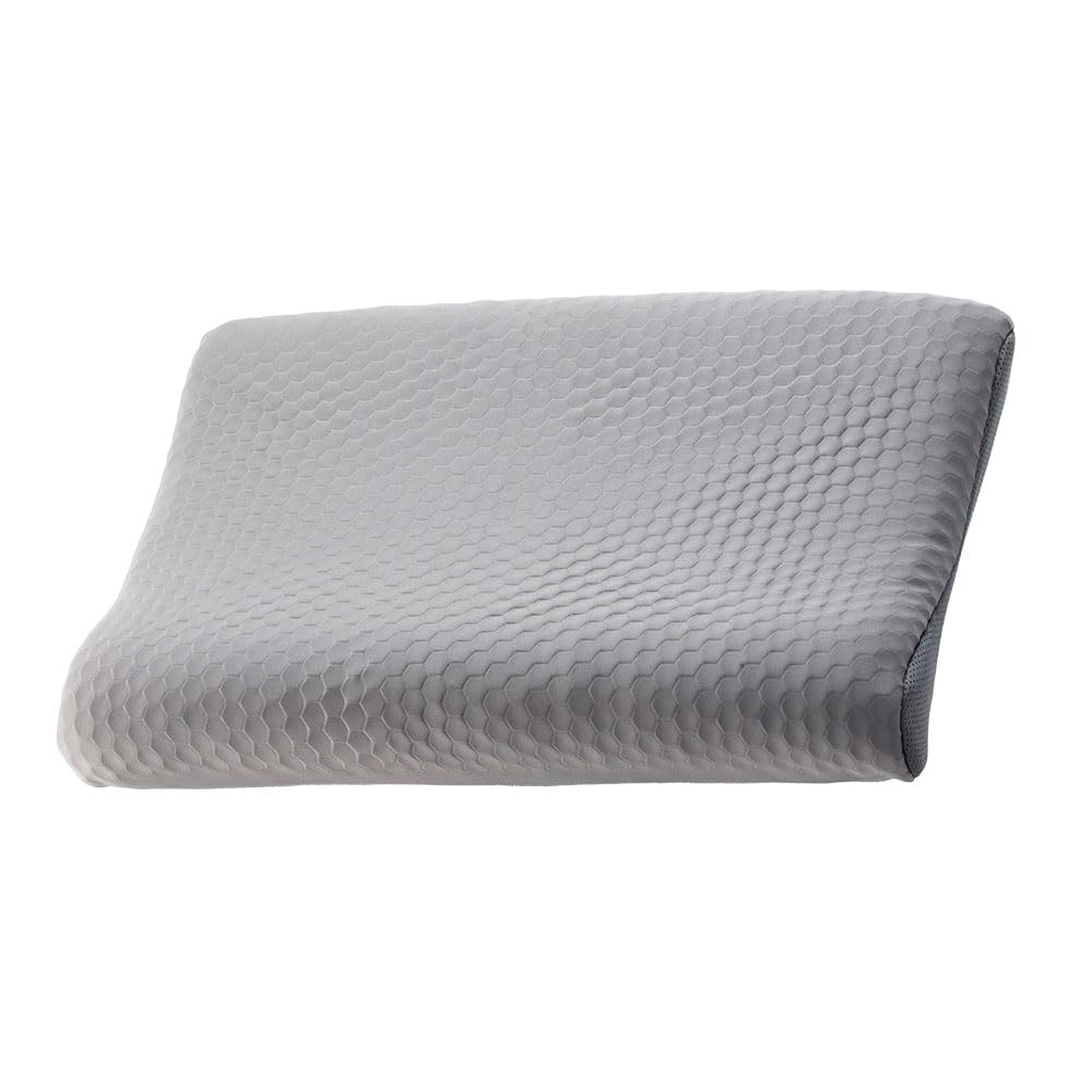 Fluffy Plus 3D Mesh Fiber 4-Way Pillow (Pillow/Gray), Floating Fit, Antibacterial, Adjustable Height, Washable (Elastomer) : Home & Kitchen