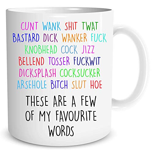 Rude Words Funny Mug Birthday Gift Rude Swearing Coffee Mugs Secret Santa Birthday Christmas Present Girlfriend Wife Adult Humour WSDMUG1325