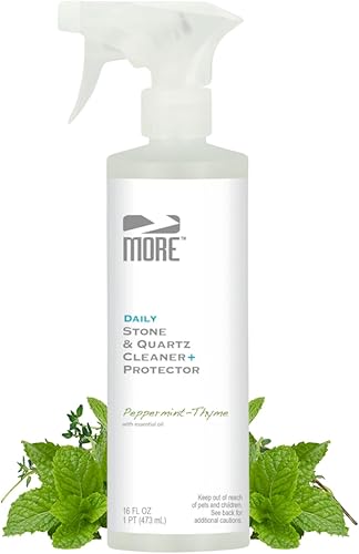 MORE Limpiador de piedra y cuarzo protector - Fórmula a base de agua para superficies de piedra natural y cuarzo pinta de 16 onzas paquete