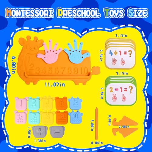 DOCEPERT Preschool Learning Toys,Upgraded Silicone Montessori Educational Math Manipulatives Toys for Toddlers 3-5,Number Counting Blocks Playtime Toys for 3-5 Year Boys Girls Birthday Gifts - Image 2