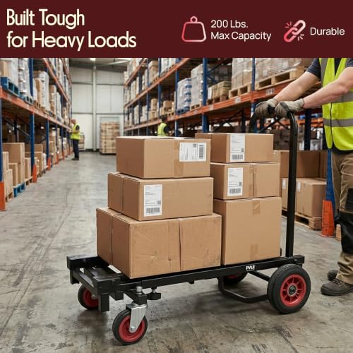 Image of Folding Platform Cart Trolley, Adjustable 27.52-44.25 inch, Heavy Duty 300LBS