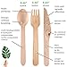 Disposable Wooden Cutlery Set – Biodegradable, Eco Friendly, Compostable Cutlery, Plastic Alternative – 80 Wooden Forks, 80 Wooden Spoons, 40 Wooden Knives – Disposable Utensils Set by Retail Whale