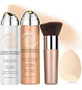 AirBrush Foundation Spray With Airbrush Primer, Silky Mist Foundation Spray Makeup, Full Coverage...