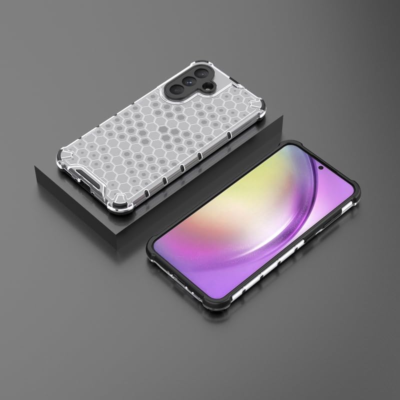 Image of Plastic Bumper Back Case Cover for Samsung Galaxy A36 5G (Transparent)