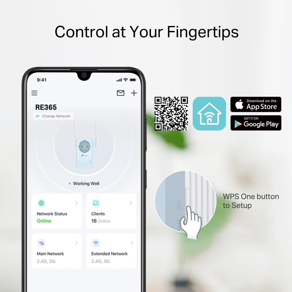 [NUOVO] TP-Link Ripetitore Wi-Fi RE365 V3 AC1200 con presa integrata, Wi-Fi Extender e Access Point, Dual Band, Porta LAN, Potenzia la tua copertura Wi-Fi, Compatibile con tutti i modem router wifi