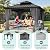 YITAHOME 10X10FT Gazebo Patios Hard Top Outdoor Double Roof Canopy Aluminum Frame Garden Gazebo with Curtains Netting for Backyards Decks Lawns, Gray