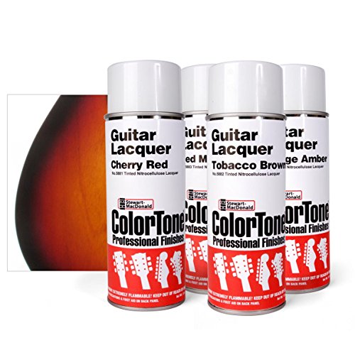 ColorTone Tinted Aerosol Guitar Lacquer 3-Tone Tobacco Sunburst Spray Set