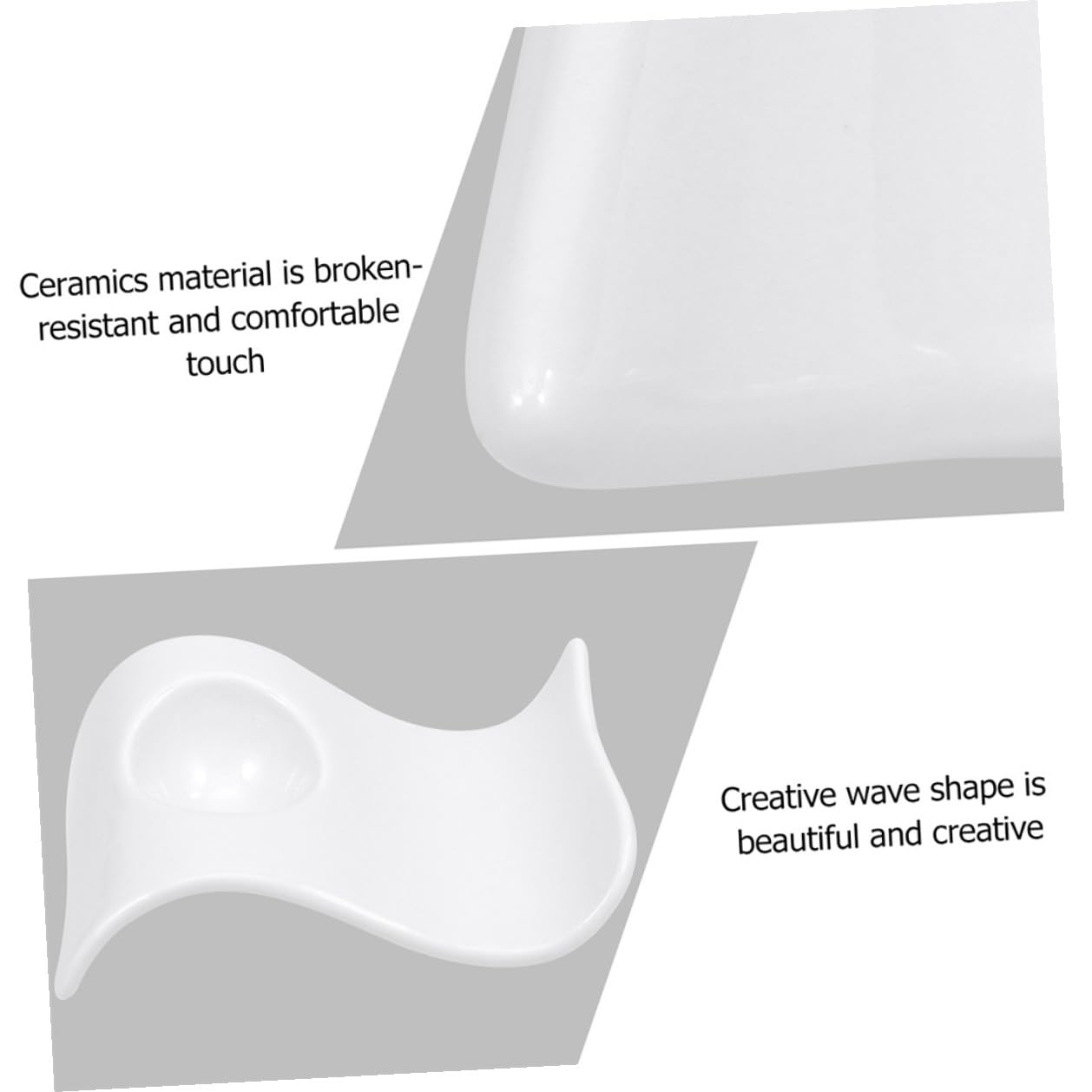6 Coquetiers en Céramique Blanche Élégants et Modernes, Supports à Œufs Légers Petit-déjeuner, Service Pratique et Décoratif en 6 Pièces