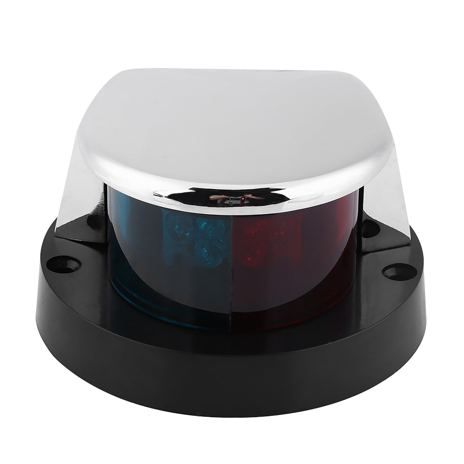 Luce di segnalazione a LED bi-colore da 12 V per barche e yacht, lampada di navigazione di prua, LED impermeabile con angolo di fascio di 225° in verde e rosso per imbarcazioni