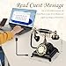 HSCY Audio Guest Book Wedding Phone, Audio Guest Book Record Customized Audio Messages Guest Book Alternatives Classic Rotary Phone for Parties Birthdays Rentals Confessions Special Occasions(Black)