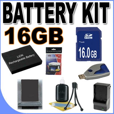 BigVALUEInc Accessory Saver 16GB NB-6L Lithium Ion Battery/Rapid External Charger Bundle for Canon P