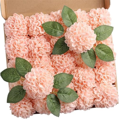 Dalias artificiales de otoño para decoración de bodas y hogar 25 uds 2