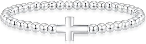 Bracelets for Women Beaded Stretch Handmade Ball Charm Bracelet Dainty Stackable Jewelry Gifts for Her